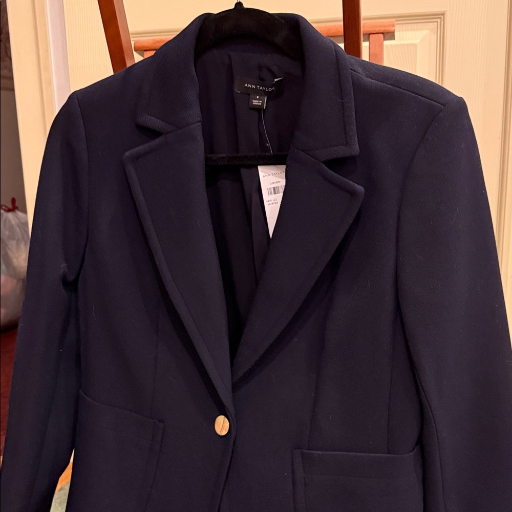 Ann Taylor Classic Dark Blue Blazer